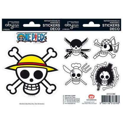 one-piece-stickers-16x11cm-2-sheets-luffy-ruffy-strohhut-sticker-jolly-roger-Brook-Lysop-Zorro-Zoro-Sanji-Totenköpfe-3
