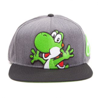 super-mario-yoshi-yoshi-ei-grün-schwarz-cap-baseball-hip-hop-difuzed-nintendo-grau-1